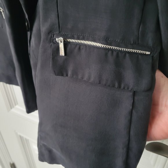 Armani Jeans Black Cupro Blazer - Picture 3 of 16